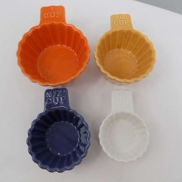 Ashland Other - Set of 4 Ashland Fall Theme Heirloom Harvest Ceramic Stacking Measuring Cups New